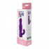 Фиолетовый вибромассажер со стимулятором клитора RIBBED DUO VIBE - 16 см., Dream Toys