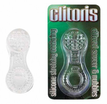 Прозрачное эрекционное кольцо со стимулятором клитора Clitoris, Seven Creations