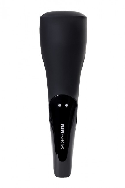 Чёрный нереалистичный мастурбатор с вибрацией Satisfyer Men Wand, Satisfyer