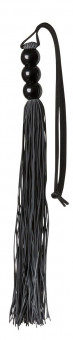 Чёрная резиновая мини-плеть Rubber Whip - 43 см., Blush Novelties