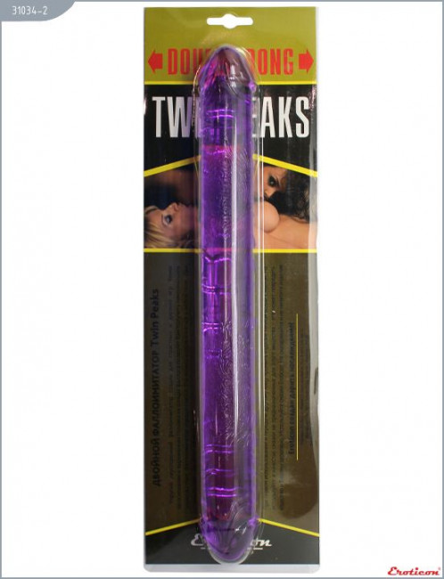 Фиолетовый фаллоимитатор Twin Peaks - 33,5 см., Eroticon Фиолетовый фаллоимитатор Twin Peaks - 33,5 см., Eroticon
