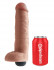 Кофейный фаллоимитатор King Cock 10" Squirting Cock с эффектом эякуляции - 25,4 см.