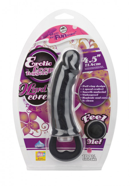 Чёрная вибровтулка-фаллос Erotic Loop Tuggers Hard Core - 11,4 см., NMC Чёрная вибровтулка-фаллос Erotic Loop Tuggers Hard Core - 11,4 см., NMC