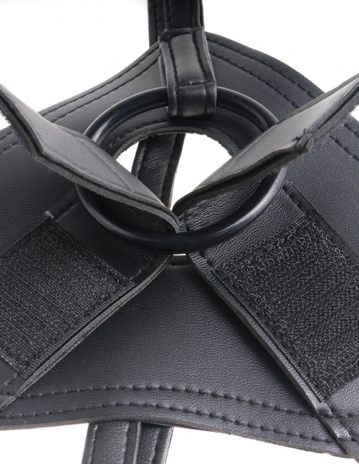 Коричневый страпон на трусиках Strap-on Harness Cock - 20,3 см., Pipedream