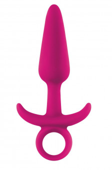 Розовая анальная пробка с держателем INYA Prince Small - 11,4 см., NS Novelties