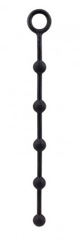 Чёрная анальная цепочка DELIGHT THROB ANAL SPIKED BEADS - 25 см., NMC