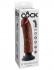 Коричневый вибратор со съемной присоской 8" Vibrating Cock -  21,6 см., Pipedream