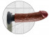 Коричневый вибратор со съемной присоской 8" Vibrating Cock -  21,6 см., Pipedream