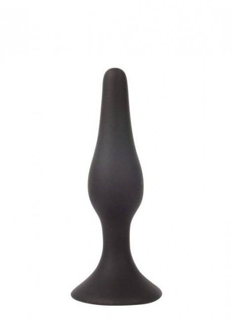 Чёрная анальная пробка Sex Expert - 9,5 см., Bior toys