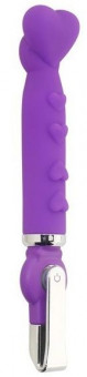 Фиолетовый вибратор ALICE 20-Function Heart Shaped Vibe - 18,2 см.