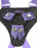 Фиолетовая страпон-система 7" Strap-On Suspender Harness Set с реалистичной насадкой - 19 см., Pipedream