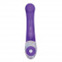 Фиолетовый вибромассажёр The G-spot Rabbit с украшенной стразами рукоятью - 22 см., The Rabbit Company