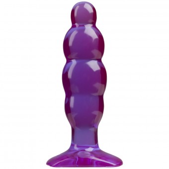 Фиолетовая рельефная анальная пробка SpectraGels Purple Anal Stuffer - 14 см., Doc Johnson