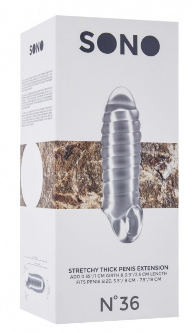 Прозрачная насадка на пенис закрытого типа N 36 Stretchy Thick Penis Extension - 15,2 см. Прозрачная насадка на пенис закрытого типа N 36 Stretchy Thick Penis Extension - 15,2 см.