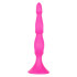 Розовая анальная елочка Silicone Triple Probe - 14,5 см., California Exotic Novelties