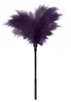 Пластиковая метелочка с фиолетовыми пёрышками Small Feather Tickler - 32 см., Blush Novelties