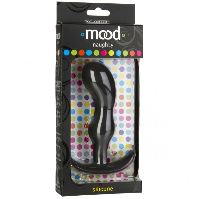 Черная анальная пробка для ношения Mood Naughty 2 4.5" Silicone - 11,4 см., Doc Johnson