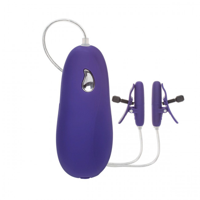 Фиолетовые зажимы на соски с нагревательным эффектом с вибрацией Heated Nipple Teasers, California Exotic Novelties Фиолетовые зажимы на соски с нагревательным эффектом с вибрацией Heated Nipple Teasers, California Exotic Novelties