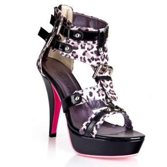 Серые леопардовые босоножки, Hustler Shoes