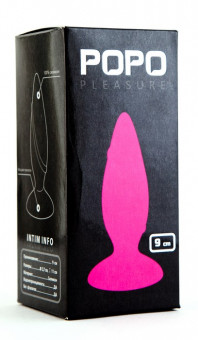 Конусообразная анальная пробка POPO Pleasure розового цвета - 9 см., POPO Pleasure