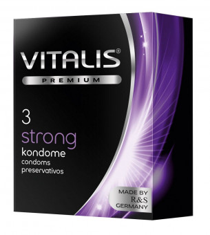 Презервативы с утолщенной стенкой VITALIS PREMIUM strong - 3 шт., R&S GmbH
