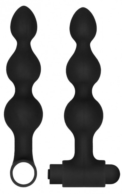 Черный анальный вибронабор USB-Rechargeable Anal Set