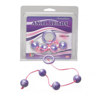 Фиолетовые анальные шарики GOOD VIBES ANAL BEADS MEDIUM, Dream Toys