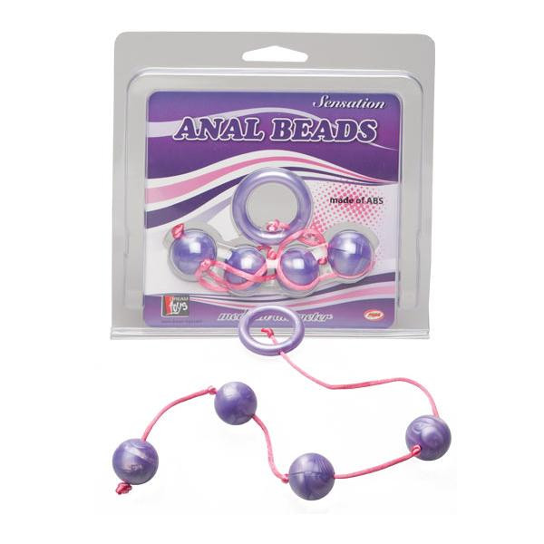 Фиолетовые анальные шарики GOOD VIBES ANAL BEADS MEDIUM, Dream Toys