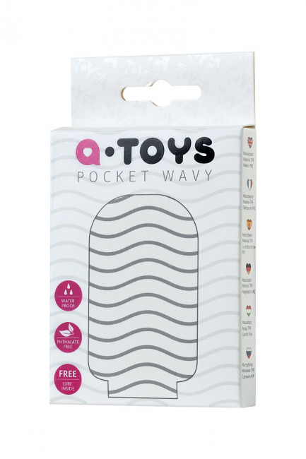 Белый мастурбатор A-Toys Pocket Wavy, A-toys