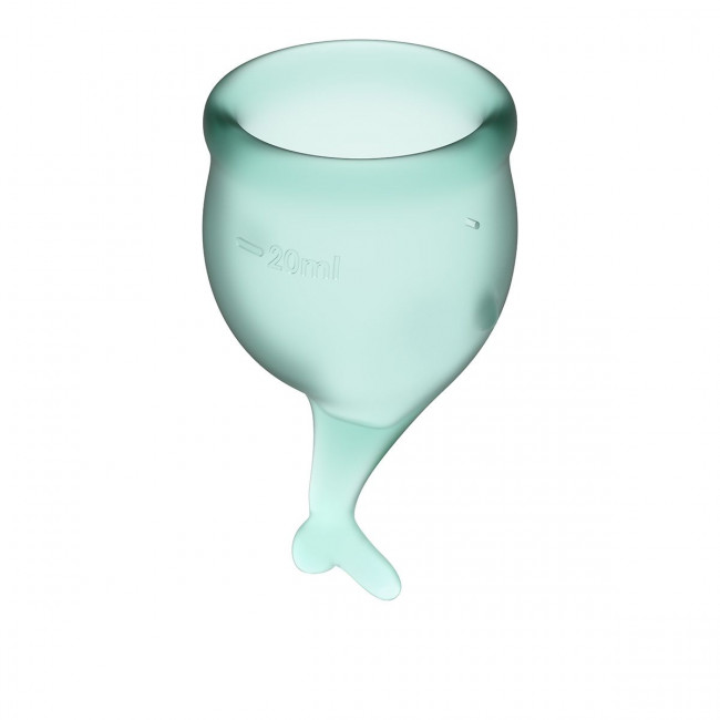 Набор темно-зеленых менструальных чаш Feel secure Menstrual Cup