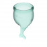 Набор темно-зеленых менструальных чаш Feel secure Menstrual Cup