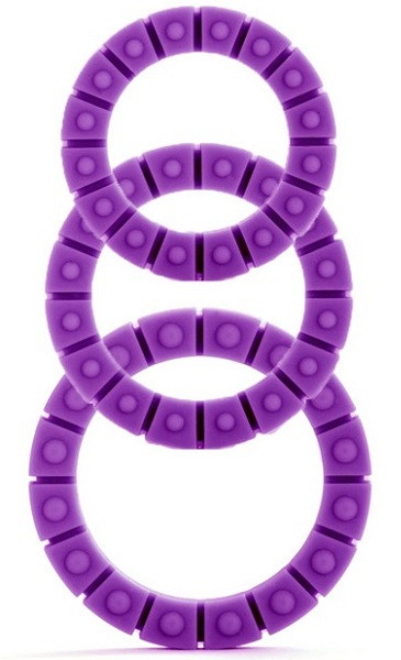 Набор фиолетовых эрекционных колец Silicone Love Wheel 3 sizes (3 шт.), Shots Media BV Набор фиолетовых эрекционных колец Silicone Love Wheel 3 sizes (3 шт.), Shots Media BV