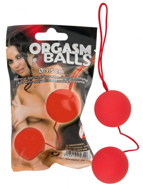Красные вагинальные шарики Orgazm Balls, Orion