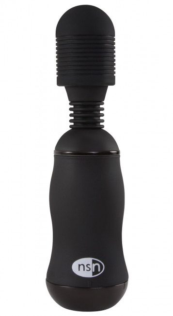 Чёрный вибромассажёр для эрогенных зон BoomBoom Power Wand - 18 см., NS Novelties