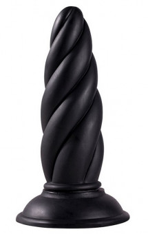 Чёрный витой стимулятор TWISTED PROBE - 14 см., Dream Toys