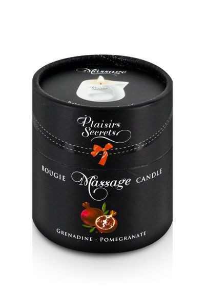 Массажная свеча с ароматом граната Bougie de Massage Gourmande Grenadine - 80 мл., Plaisir Secret