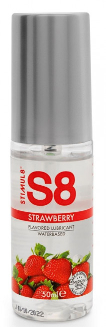 Лубрикант S8 Flavored Lube со вкусом клубники - 50 мл., Stimul8