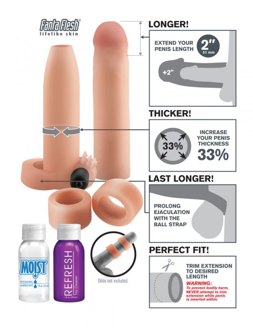 Комплект телесных насадок и колец Ultimate Enhancement Kit, Pipedream