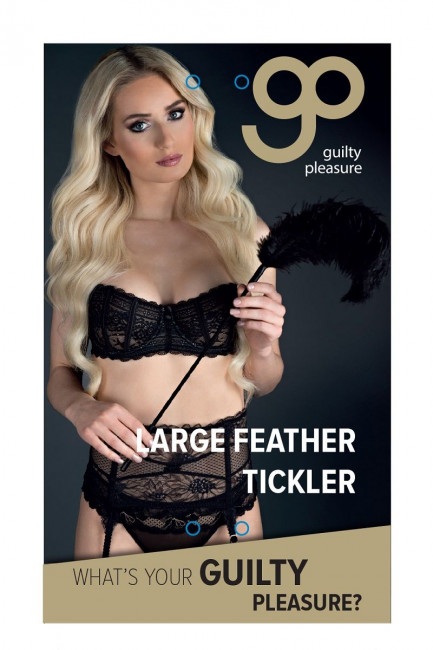 Стек с большим чёрным пером Large Feather Tickler - 65 см., Blush Novelties Стек с большим чёрным пером Large Feather Tickler - 65 см., Blush Novelties