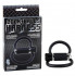 Черное двойное эрекционное кольцо COCK+BALLS HARNESS W. MULTISPEED BULLET, Seven Creations