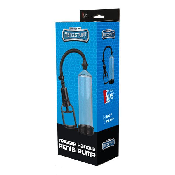 Прозрачная вакуумная помпа TRIGGER HANDLE PENIS PUMP, Dream Toys