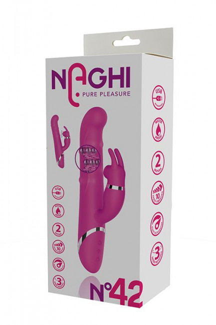 Розовый вибратор-кролик NAGHI NO.42 RECHARGEABLE DUO VIBRATOR - 24 см. Розовый вибратор-кролик NAGHI NO.42 RECHARGEABLE DUO VIBRATOR - 24 см.