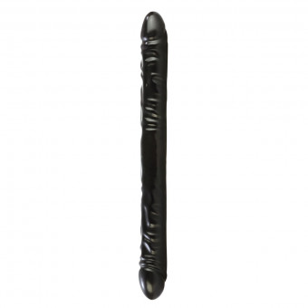 Черный двухголовый фаллоимитатор - 45 см., California Exotic Novelties