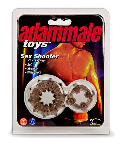 Комплект из 2 эрекционных колец Adam Male Toys Sex Shooter Cock Rings, Topco Sales