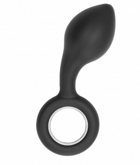 Анальный стимулятор No.63 Dildo With Metal Ring - 13,5 см., Shots Media BV