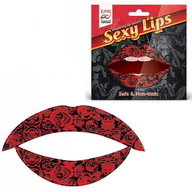 Lip Tattoo Алая роза, Erotic Fantasy