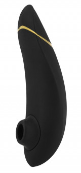 Чёрный бесконтактный клиторальный стимулятор Womanizer Premium, Womanizer