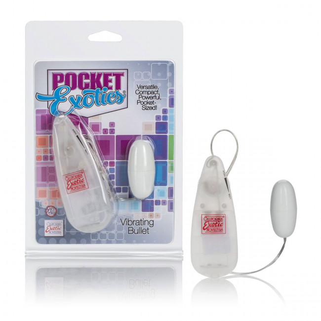 Виброяйцо белого цвета Pocket Exotics Vibrating Bullet, California Exotic Novelties Виброяйцо белого цвета Pocket Exotics Vibrating Bullet, California Exotic Novelties