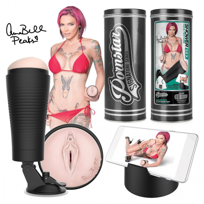 Мастурбатор-вагина PORNSTAR Anna Bell Peaks с креплением для фиксации, Pornstar Pussy