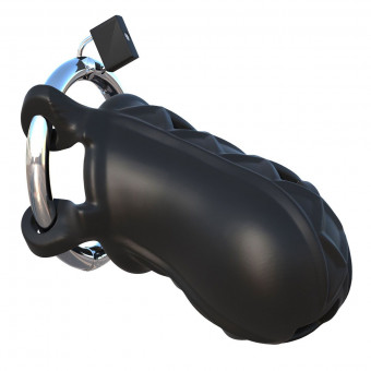Черный замок верности Extreme Silicone Cock Blocker, Pipedream
